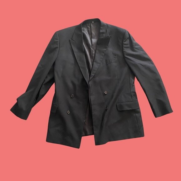 🔥 Calvin Klein Black Double-Breasted Blazer | M - Picture 3 of 6